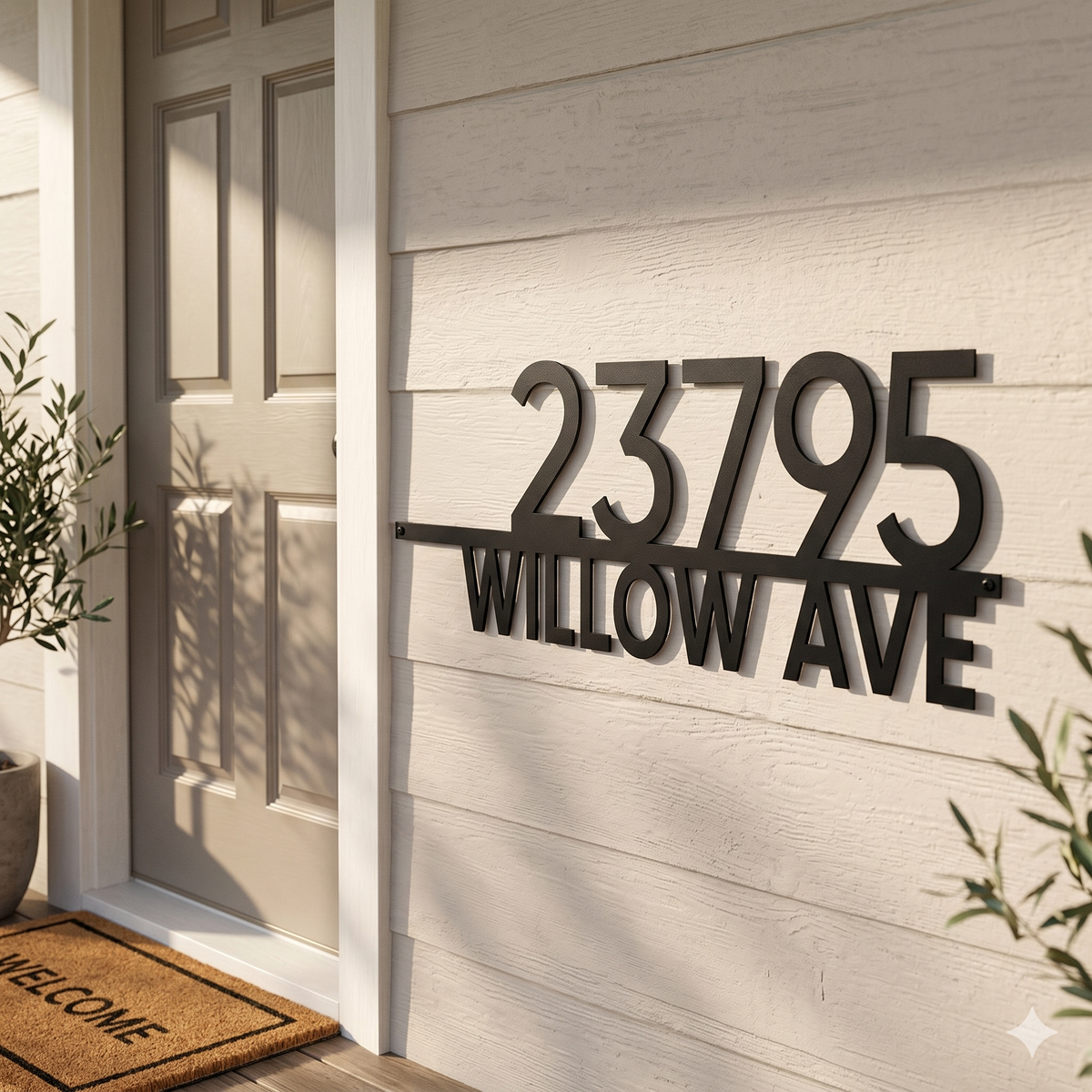 Horizontal 2-Line Address Sign
