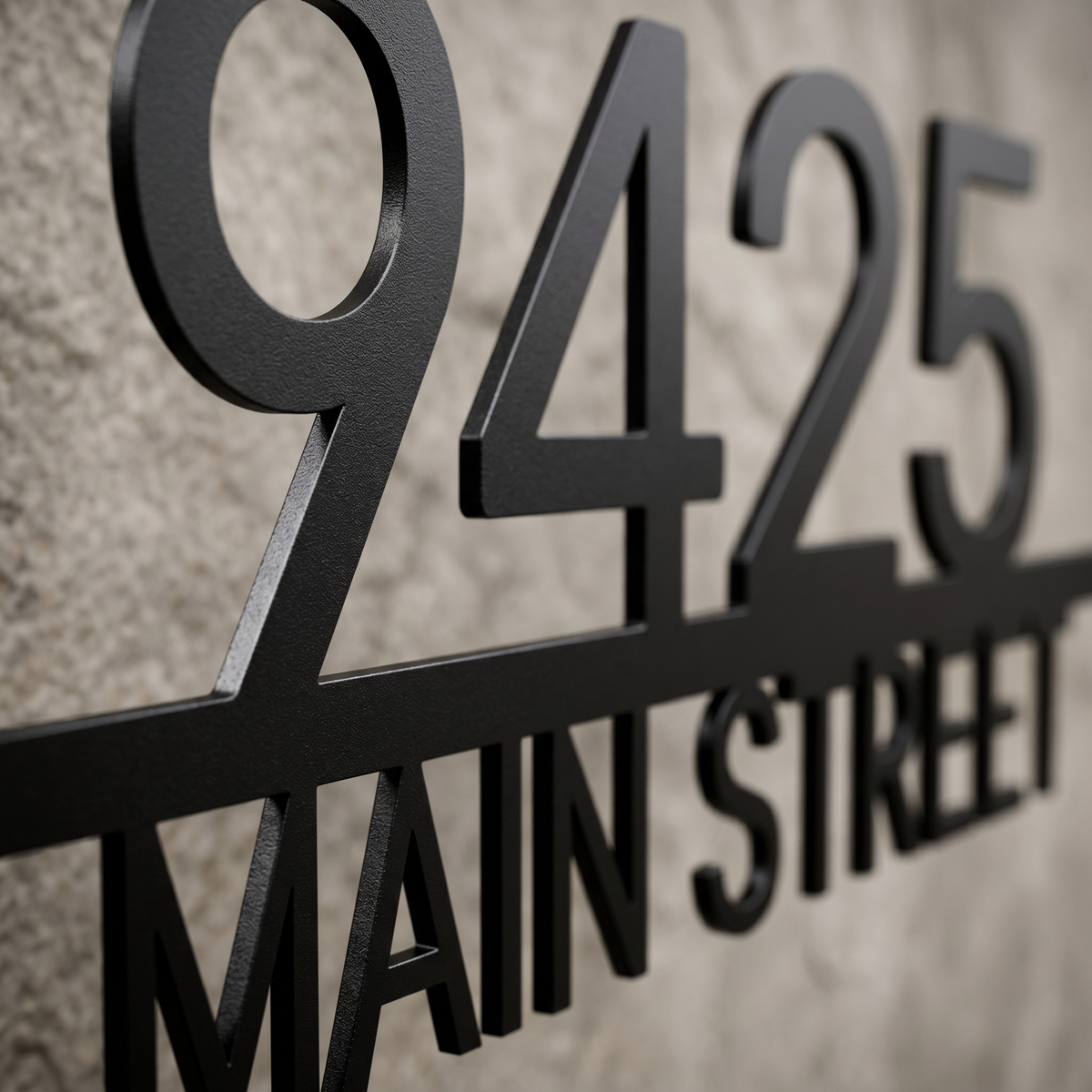 Horizontal 2-Line Address Sign