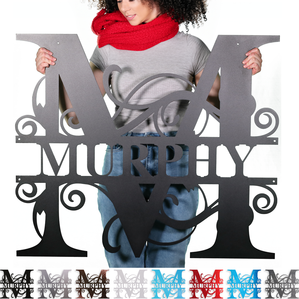 Fancy Monogram - Metal Wall Art/Decor