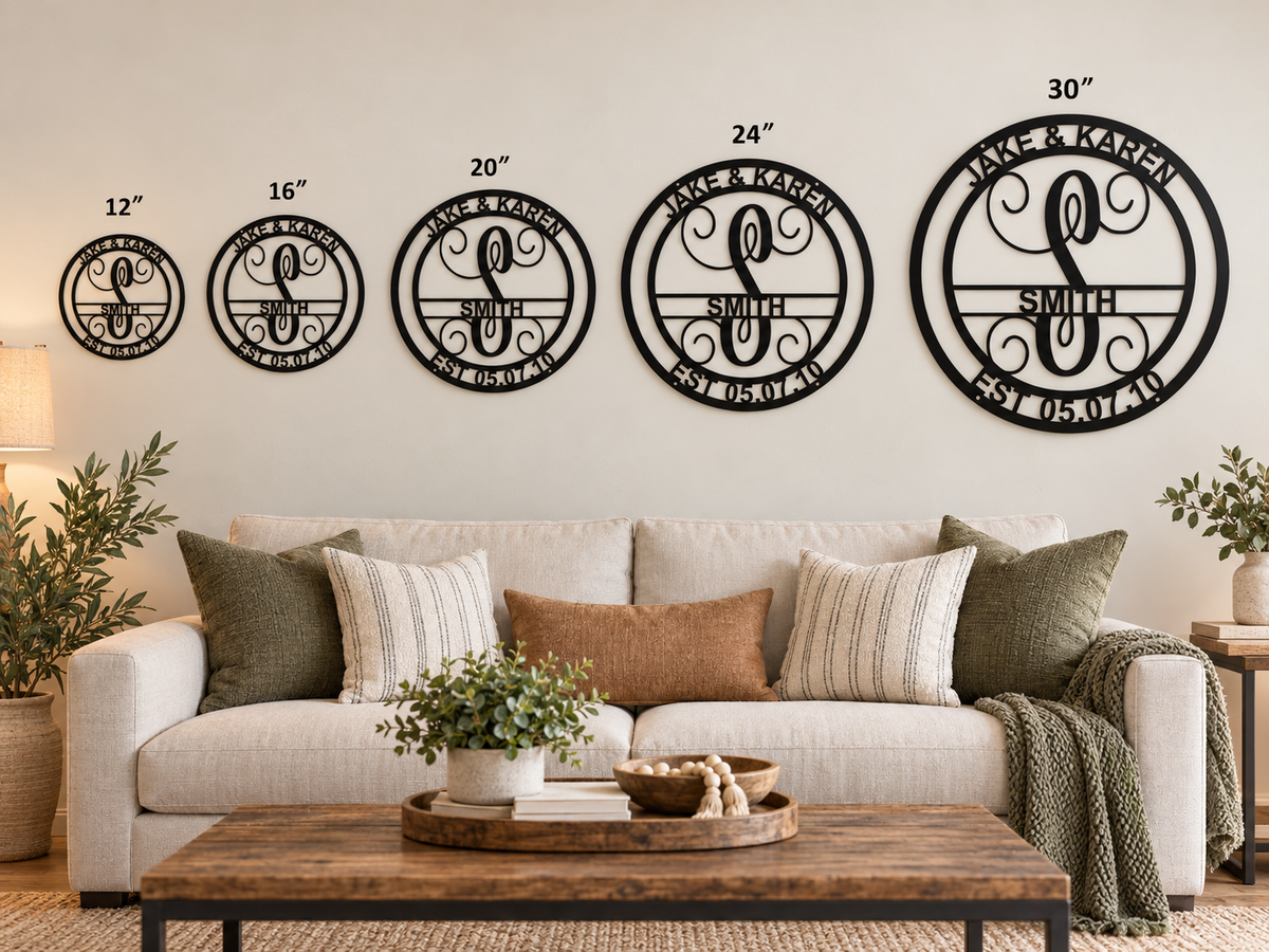 Personalized Circle Vine Family Monogram