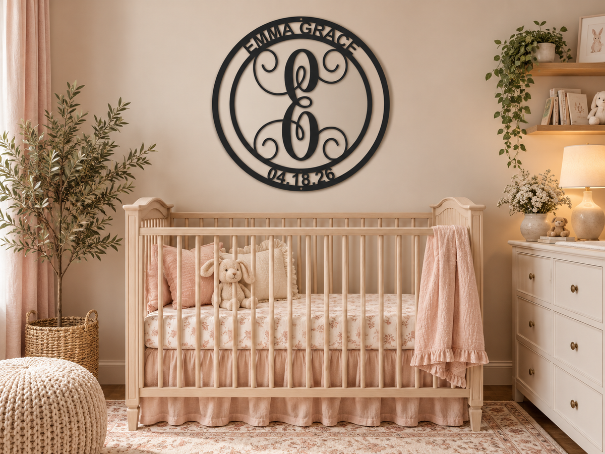 Personalized Circle Vine Family Monogram
