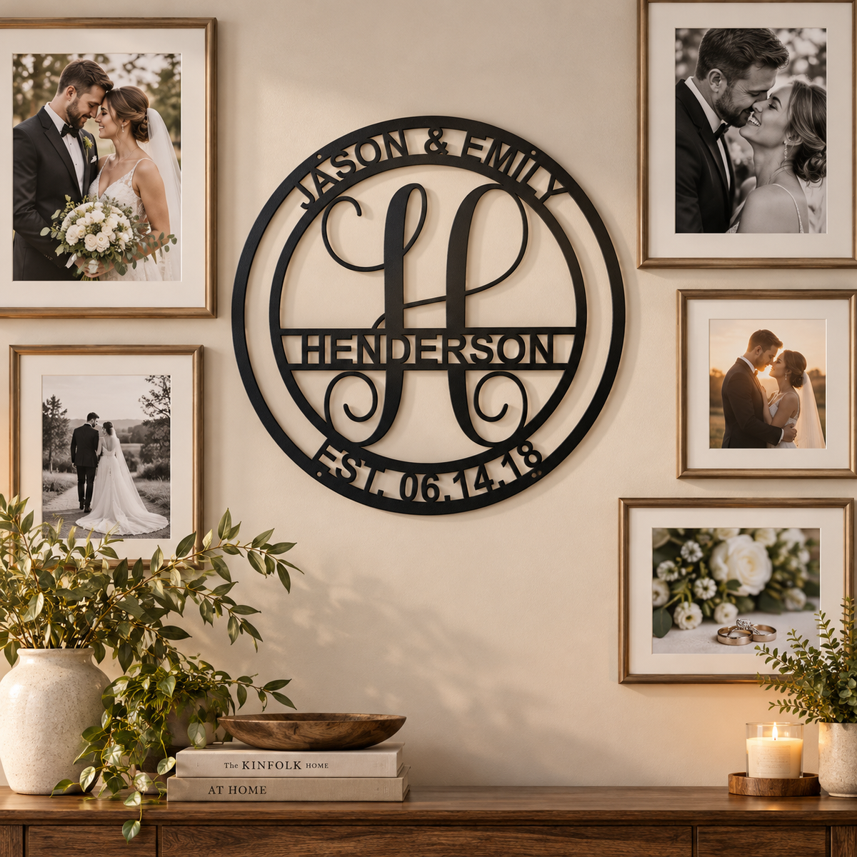 Personalized Circle Vine Family Monogram