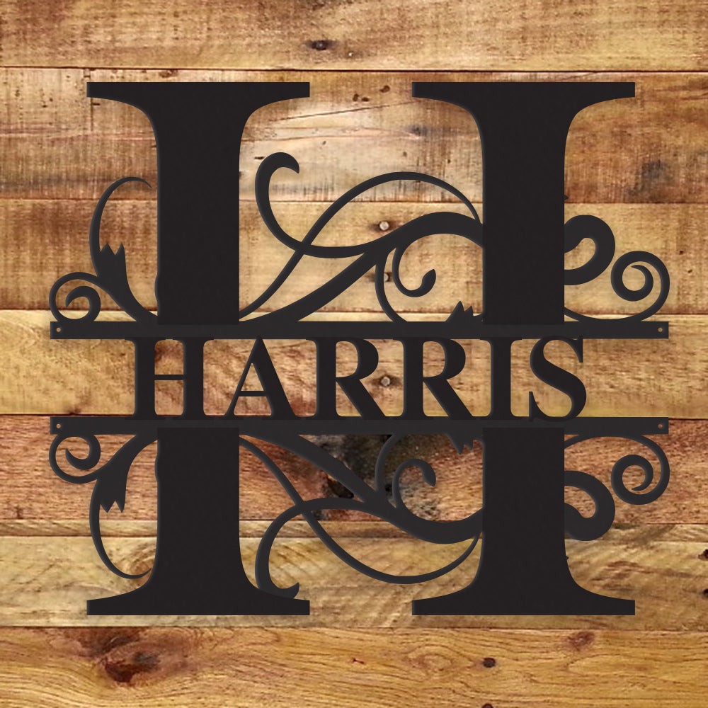 Fancy Monogram - Metal Wall Art/Decor - MainStreetSteel.com