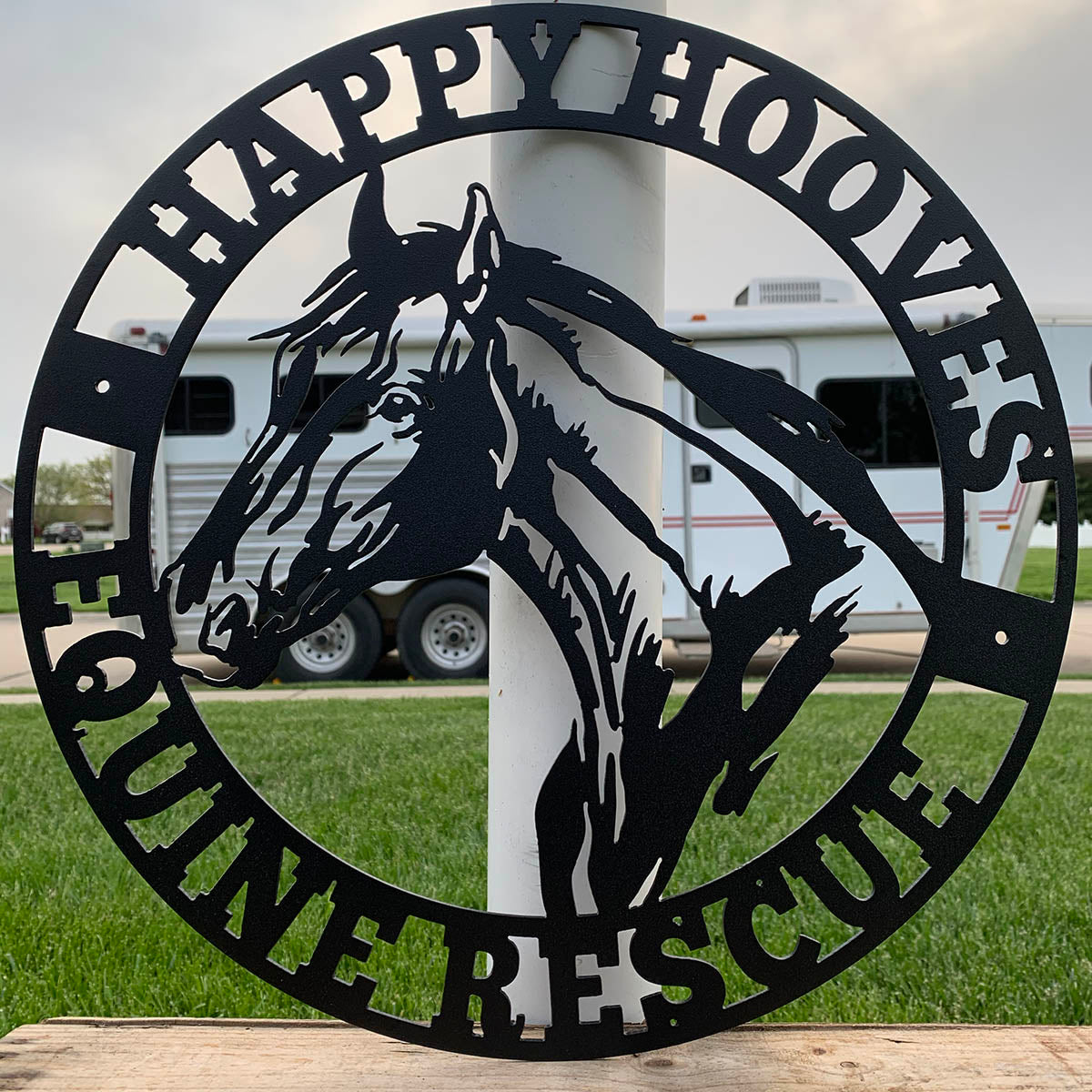 Circle Horse Personalized Metal Sign