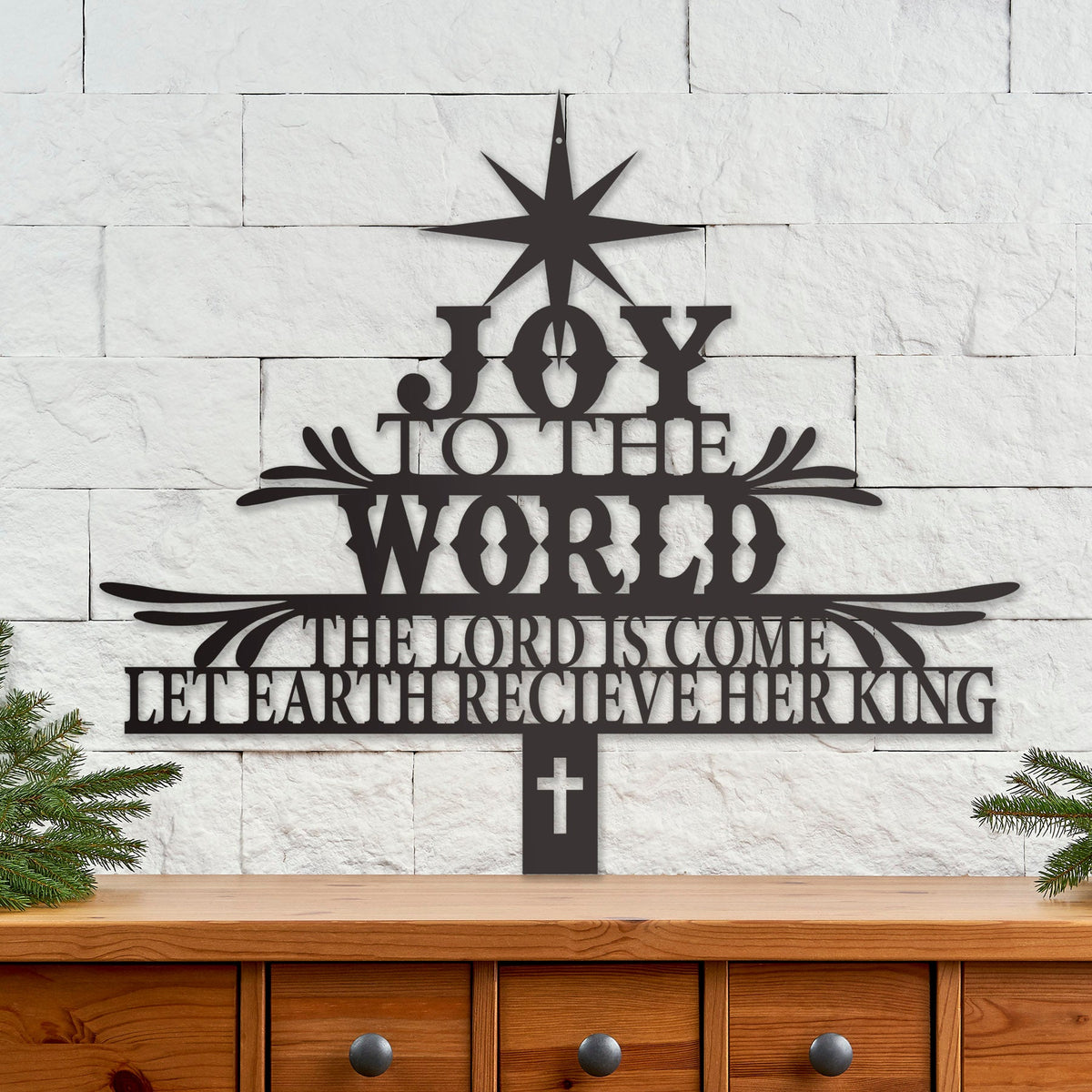 Joy to the World Tree - Metal Wall Art/Decor