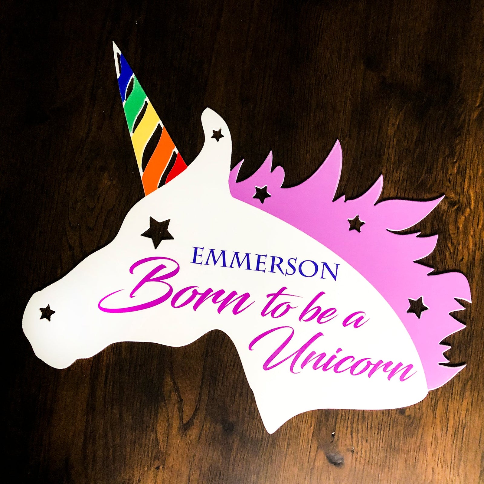 Born To Be A Unicorn - Metal Wall Art/Decor/Sign